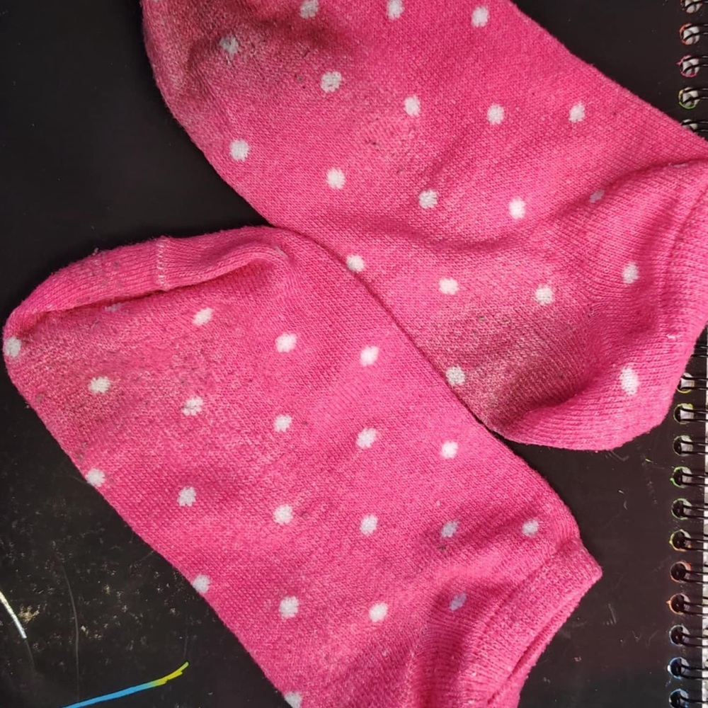Pink Polka Dot Socks